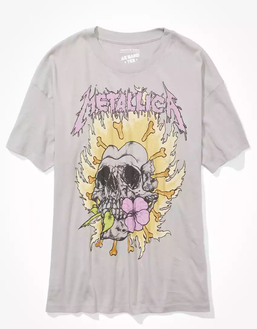 AE Oversized Metallica Graphic Tee | American Eagle Outfitters (US & CA)