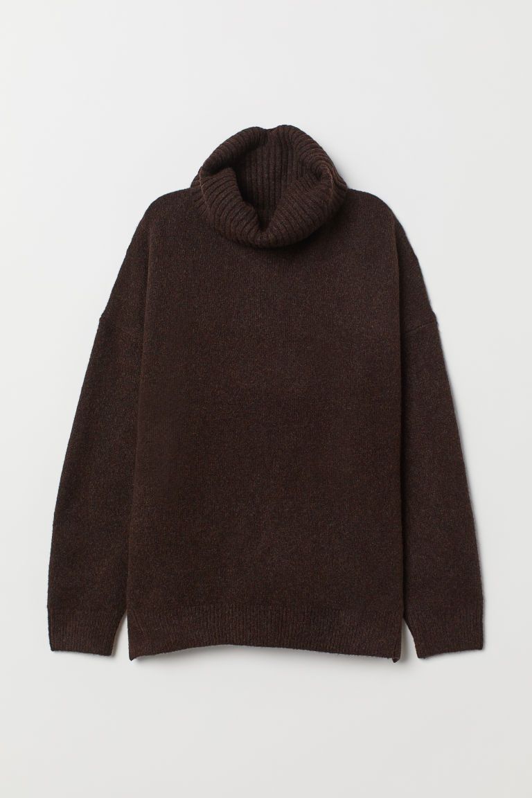 H & M - Knit Turtleneck Sweater - Brown | H&M (US + CA)