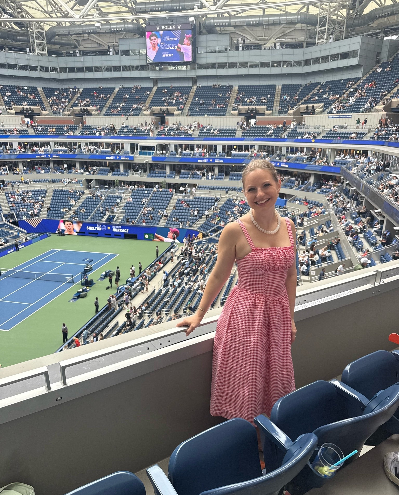 Dresses and red, white and blue seemed like the unofficial dress code at the Open today 🎾 First time going and absolutely loved it!

#LTKdayinmylife #LTKootd
