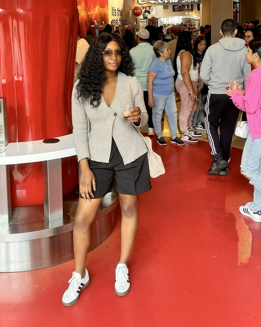 Zara cardigan ❤️#adidasvl3.0#adidassamba

#LTKStyleTip #LTKShoeCrush #LTKMidsize