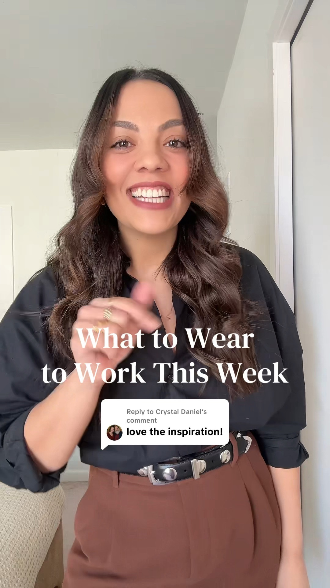 Here is what you can wear to work this week!

Monday:
-Aritzia high-rise chocolate brown tailored pants, I have a size 10.
-Zara black button up shirt, similar linked. 
-Quince silver and black studded belt. 
-Ganni leopard print tote bag. 
-Black pointed kitten heels, similar linked. 

Tuesday:
-Aritzia olive green pleated midi skirt, I have a medium. 
-Aritzia beige cashmere cardigan, similar linked. 
-Madewell black leather bucket bag. 
-Poppy Barley snakeskin print kitten heels. 

Wednesday:
-Aritzia black oversized blazer, I have a size 10. 
-Aritzia taupe barrel trousers, I have a size 10. 
-Abercrombie black tank top, I have a medium. 

Thursday:
-Aritzia black pleated midi dress, similar linked. 
-Zara tank top suede jacket, I have a large. 
-Black belt with silver buckle. 

Friday:
-Anthropologie plaid blouse, similar linked. 
-Madewell black jeans, I have a size 29. 
-Poppy Barley taupe Mary Jane flats. 
-Coach suede tote bag. 



#LTKworkwear #LTKstyletip #LTKcanada