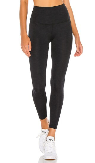 Beyond Yoga Heather Rib High Waisted Midi Legging in Black. - size L (also in M) | Revolve Clothing (Global)