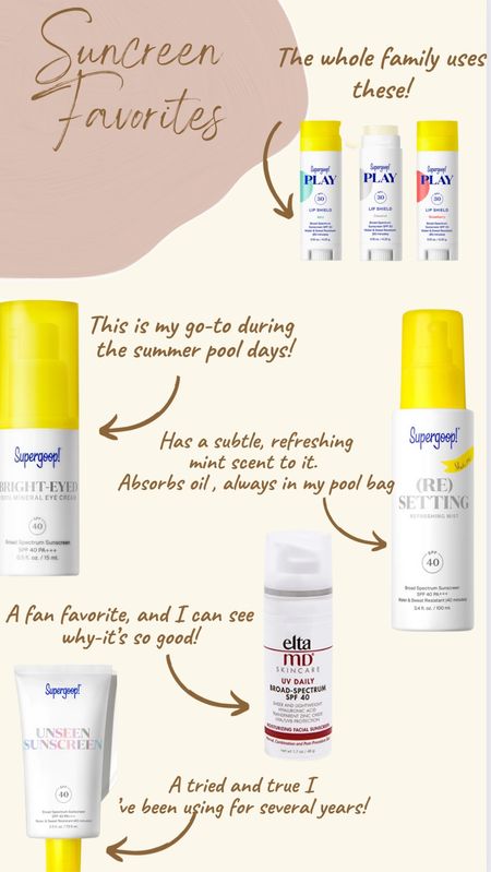 My favorite sunscreens! 

#LTKswim #LTKtravel #LTKbeauty