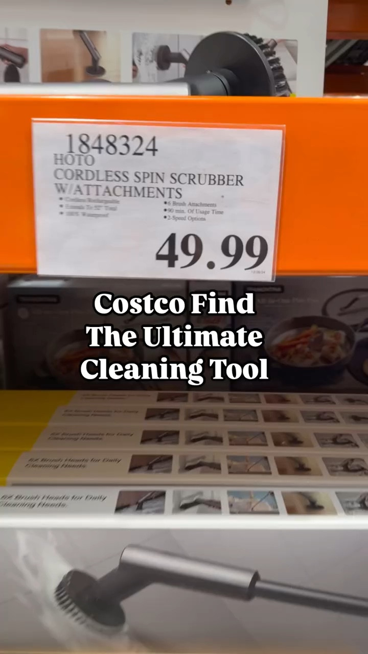 ✨ DEEP CLEANING MADE EASY ✨ The @hoto_official Electric Spin Scrubber is now at @costco for $49.99! This cordless, rechargeable scrubber comes with three brush heads to tackle tough grime in your kitchen, bathroom, and beyond. With a 90-minute battery life and adjustable angles, it makes cleaning effortless!

📍 Spotted at Costco – have you tried it yet? #CostcoFinds #CleaningHacks #SpinScrubber