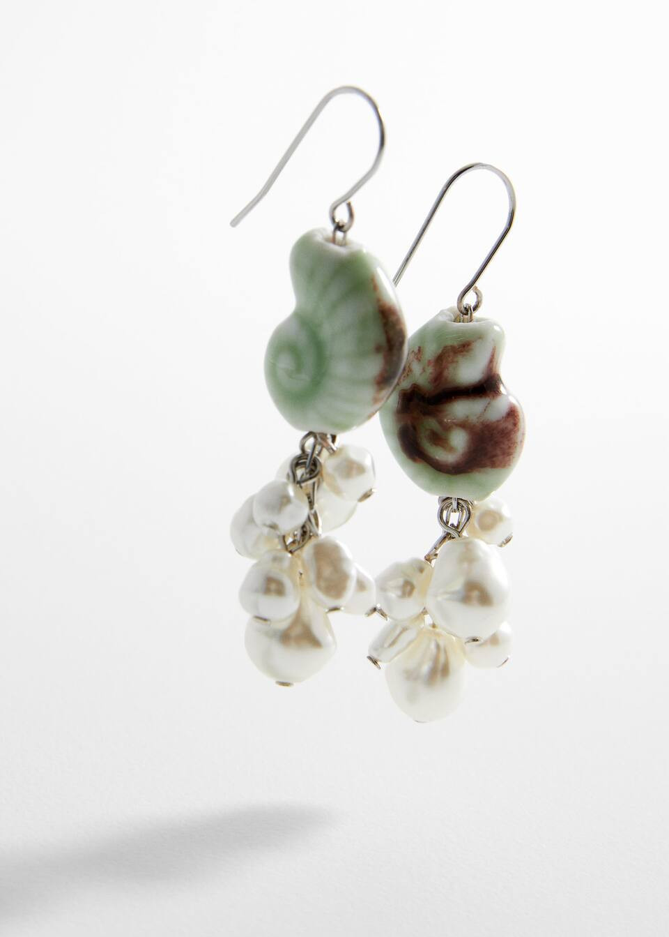 Combined shell earrings -  Women | Mango USA | MANGO (US)