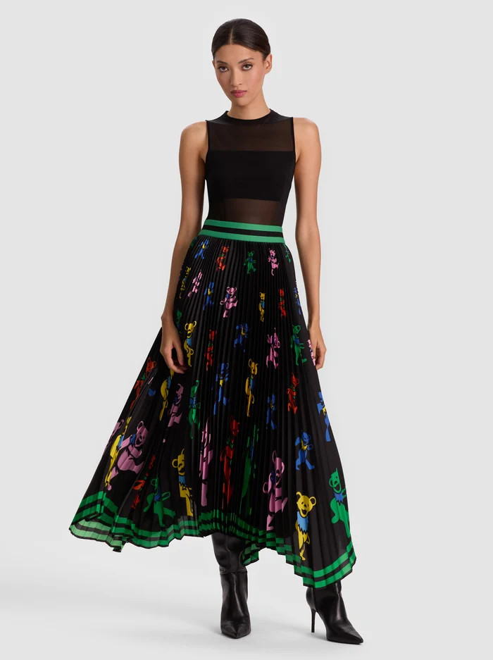 A+O X GRATEFUL DEAD KATZ MAXI SKIRT | Alice + Olivia