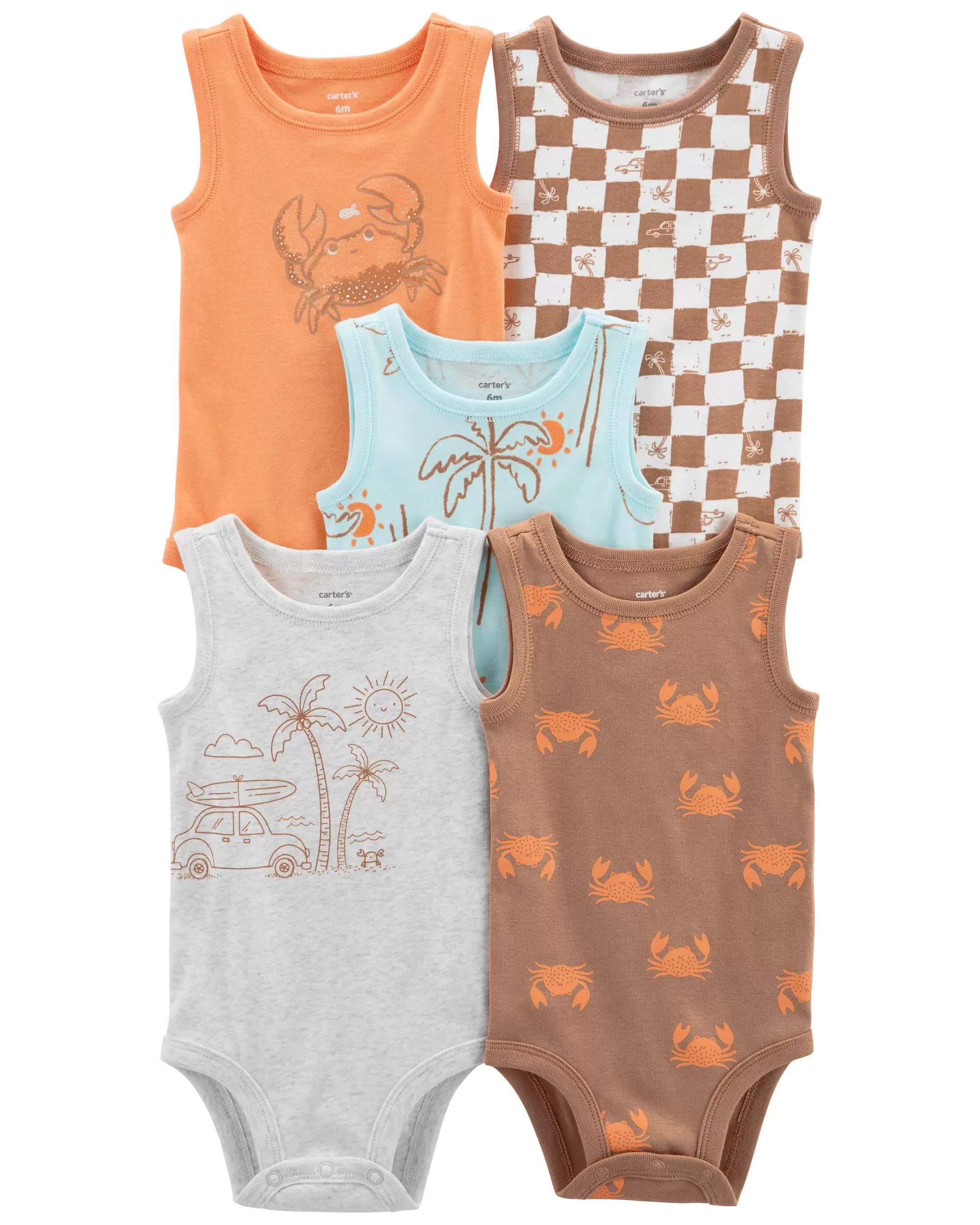 Baby 5-Pack Tank Bodysuits | Baby Boy Outfits | Carter's