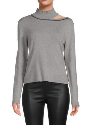 Cutout Mockneck Sweater | Saks Fifth Avenue OFF 5TH