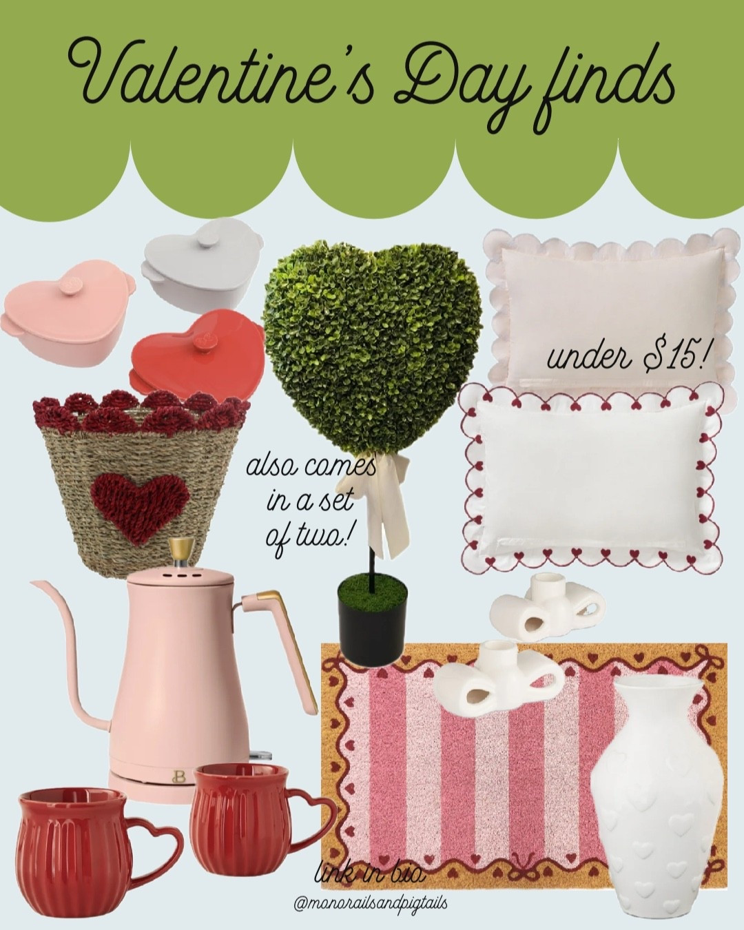 rounding up the sweetest finds for Valentine’s Day that just dropped at Walmart and Kohls! I love making the holidays fun and festive for my son and sprinkling pieces around our home! some of these pieces are going in & out of stock so if you’re interested in something set a notify me when restocked notification! 💌 



#LTKSeasonal #LTKHoliday #LTKFindsUnder50