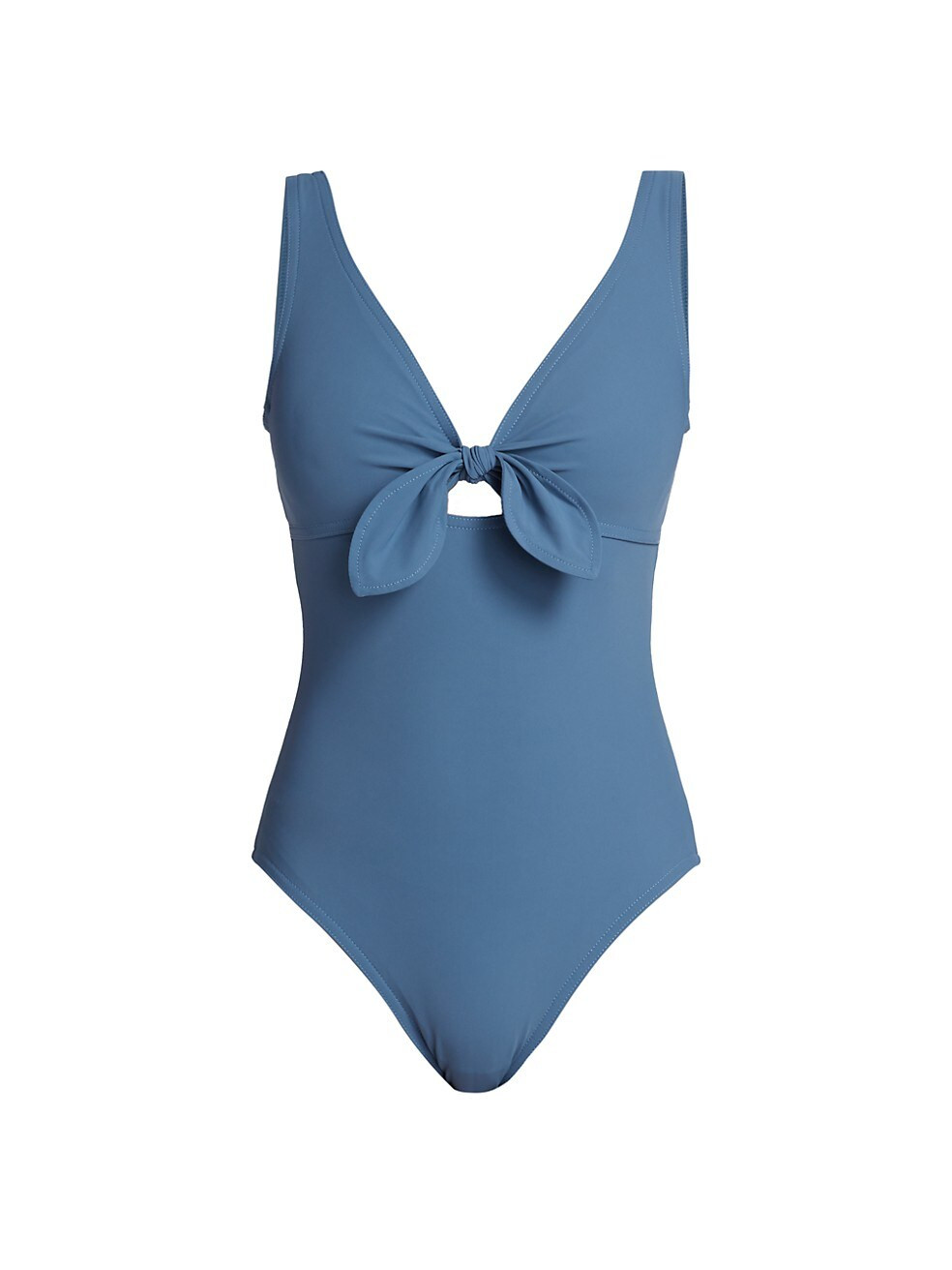 Basics V-Neck Low-Back One-Piece Swimsuit | Saks Fifth Avenue