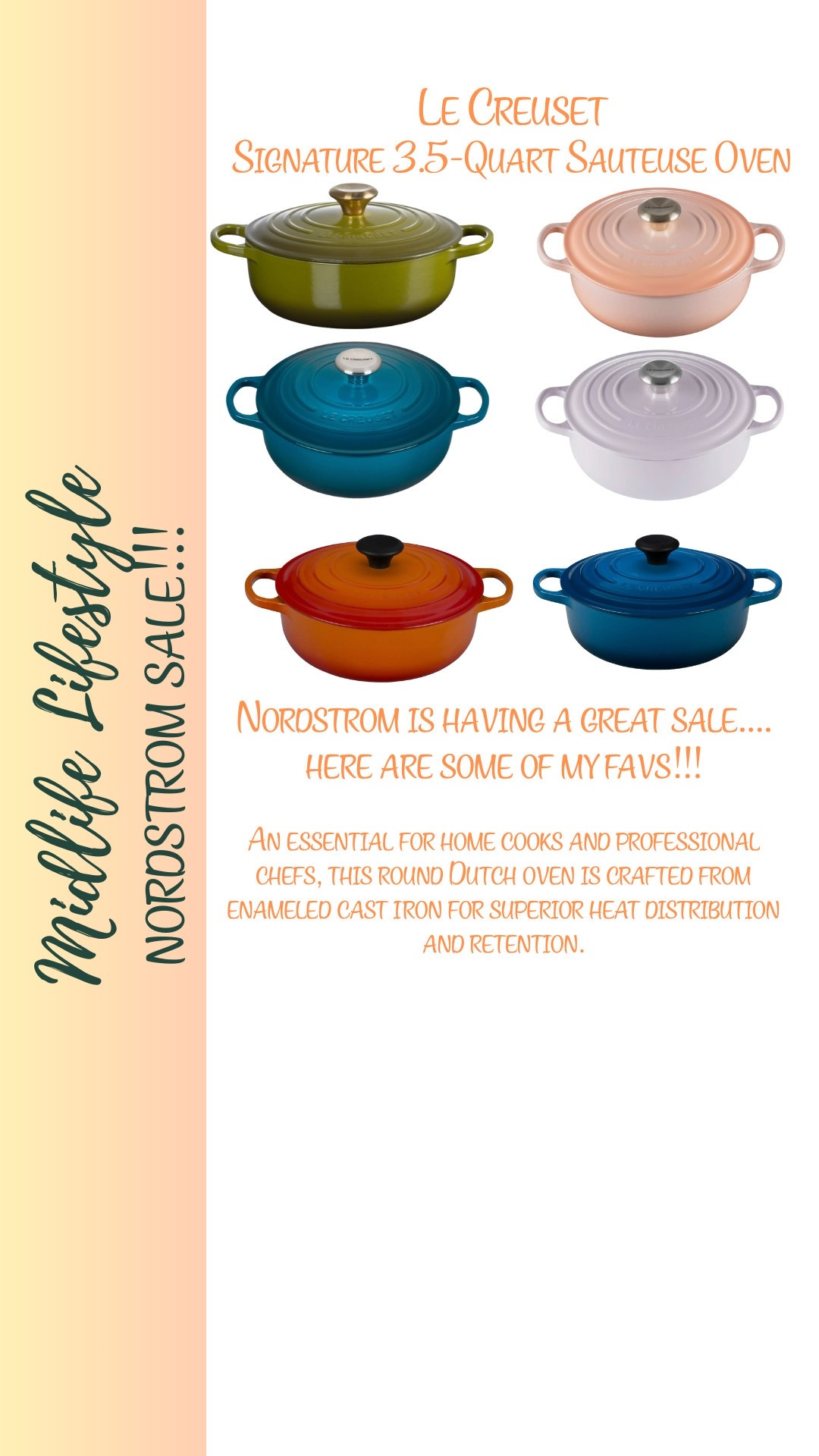 Cook in style with the Le Creuset Signature 3.5-Quart Sauteuse Oven! 

The perfect blend of function and flair for your kitchen masterpieces. 🍳✨ 

#LeCreuset #KitchenEssentials #CookInStyle

#LTKHome