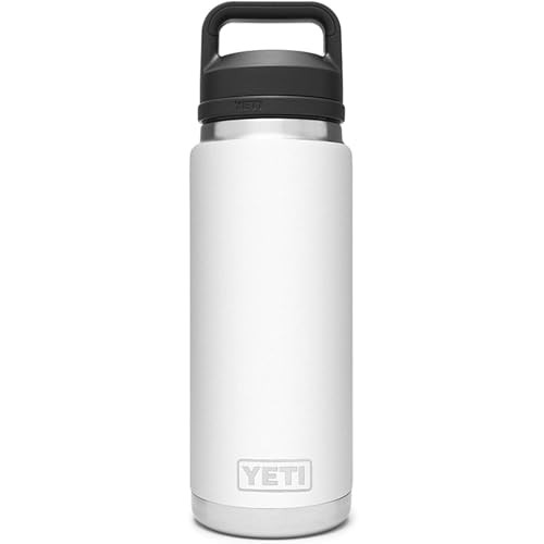 YETI Rambler 26 oz Bottle, Vacuum Insulated, Stainless Steel with Chug Cap, White | Amazon (US)