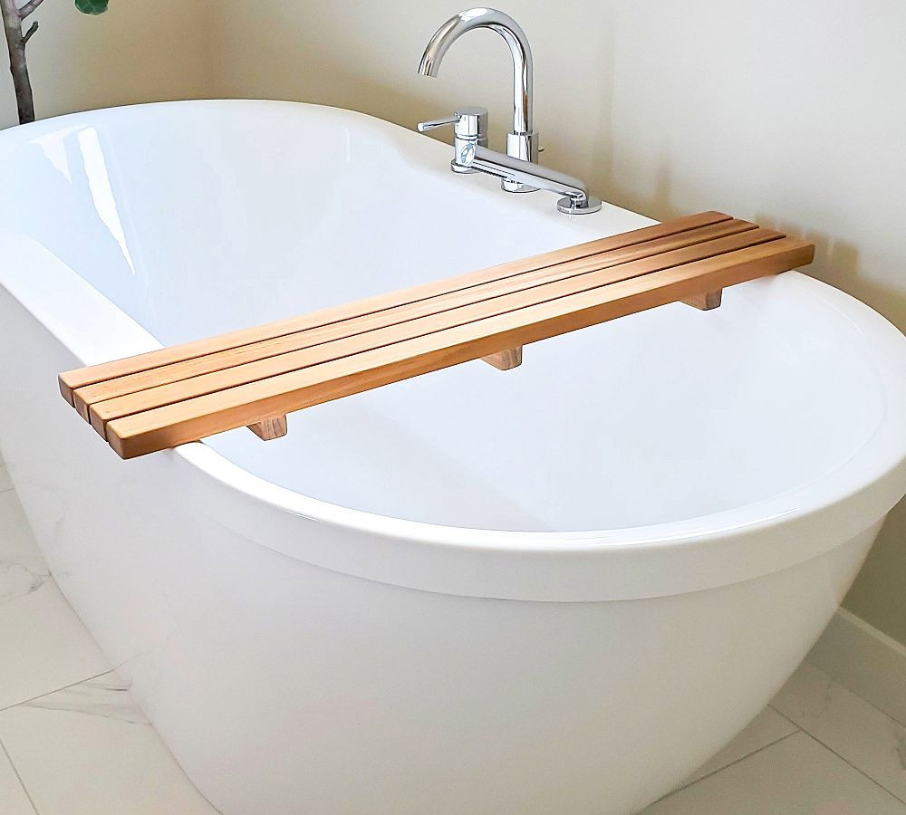 Sky Teak Bathtub Caddy | Pottery Barn (US)