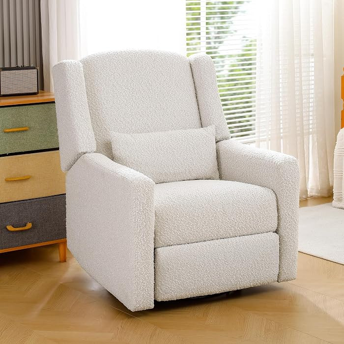 Power Recliner Chair Swivel Gilder Rocking Chairs Skin-Friendly Power Recliner Nursery Chair for ... | Amazon (US)