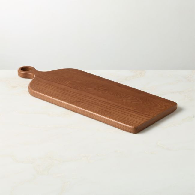 Arlo Rectangular Ash Wood Serving Board 20 | CB2