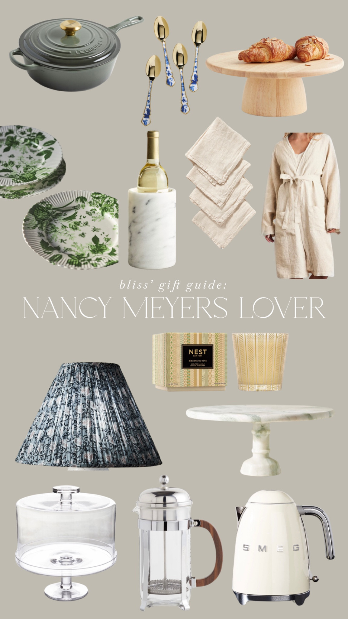 Gift ideas for the Nancy meyers lover in your life! 

#LTKGiftGuide #LTKHoliday #LTKhome