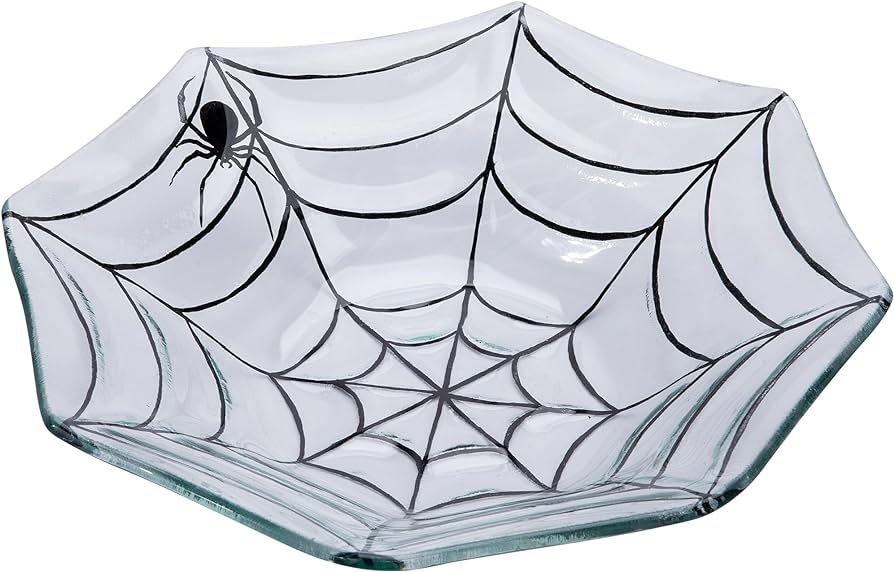 LFUTARI Glass Halloween Candy Bowl-Spider Web Candy Bowl Candy Dish -Decorative Treat Dish for Ha... | Amazon (US)