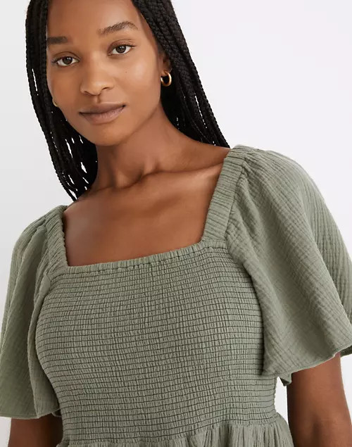 Lightspun Lucie Smocked Tie-Back Mini Dress | Madewell