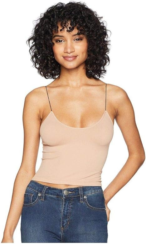 Free People Women's Slim  Seamless Skinny Strap Crop Cami | Amazon (US)