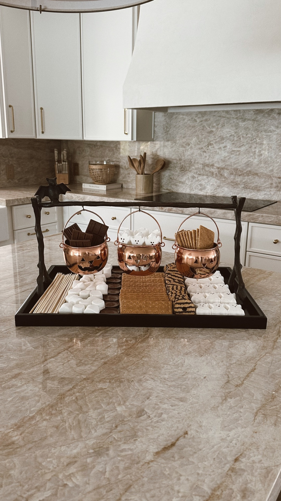 Halloween s'mores night 🎃
this s'mores board is so fun for Halloween
movie nights or parties! the couldrons
I used are old from Marshall’s but I linked similar ones here 🤍 

#halloween #diyhalloween #partyideas #entertainingathome #halloweenparty #halloweenfood #halloweenrecipes

#LTKSeasonal #LTKHome #LTKmomlife