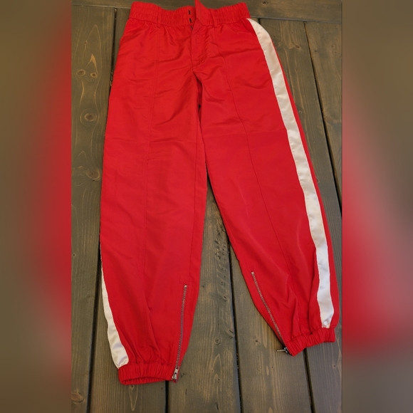 Future Collective Kahlana Barfield Brown red high rise xxs pants | Poshmark