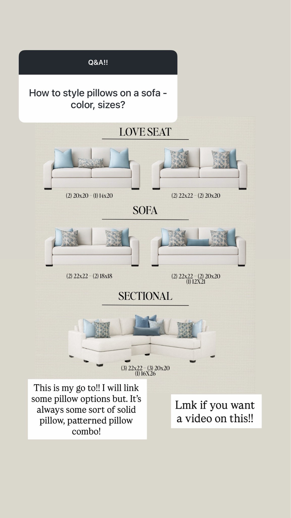 Pillow combos!