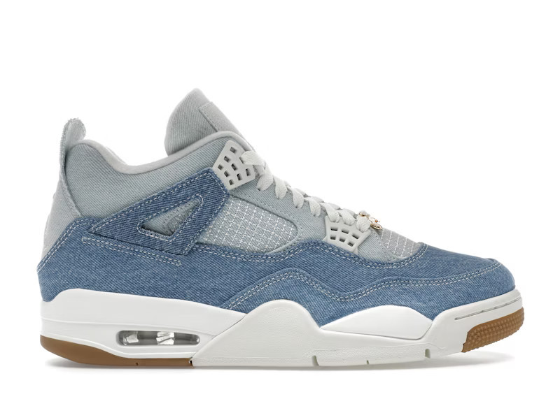 Jordan 4 Retro TEX Denim (Women's) Sneakers in Sail/Gum Light Brown/Worn Blue | StockX