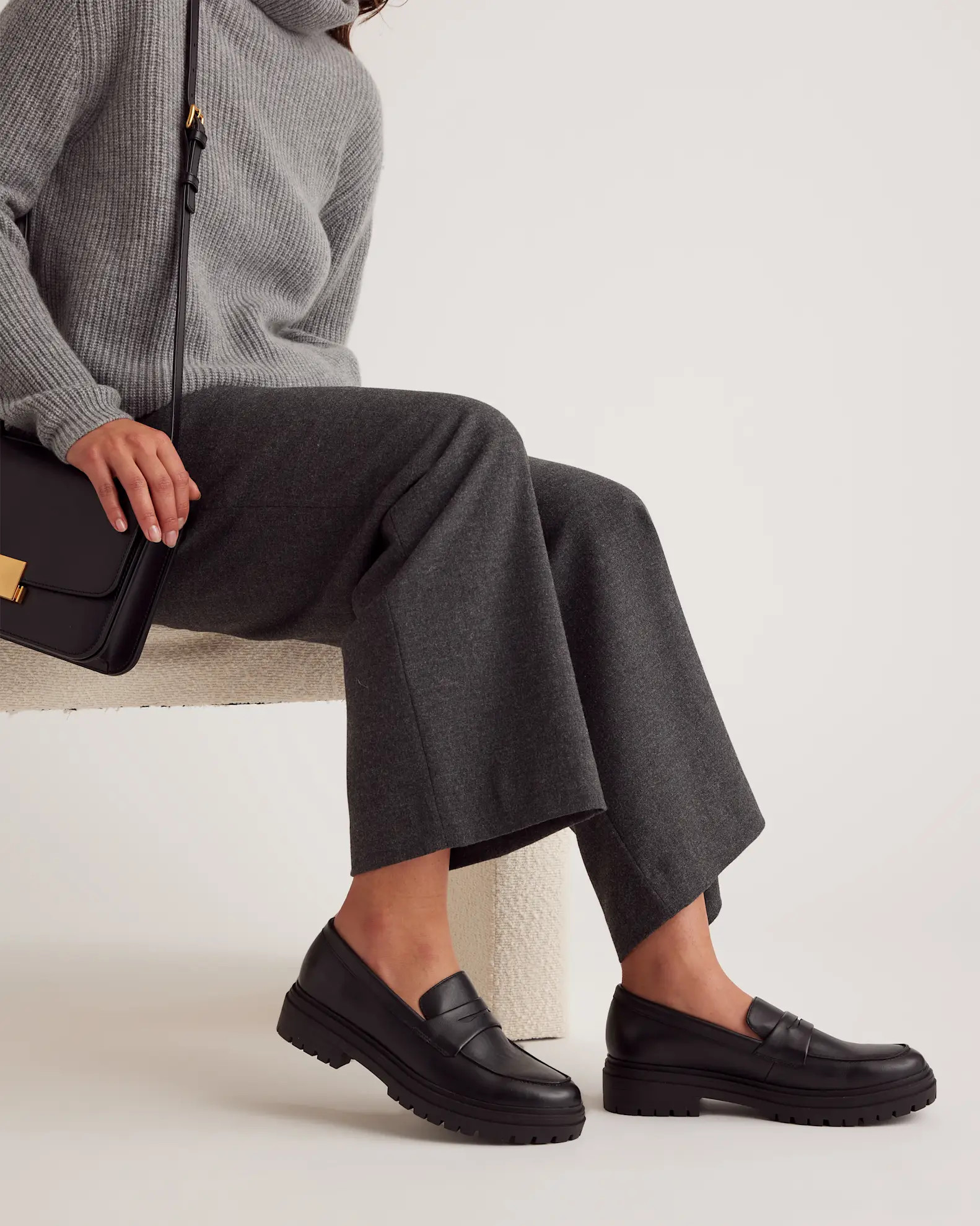 Italian Leather Lug Sole Loafer | Quince