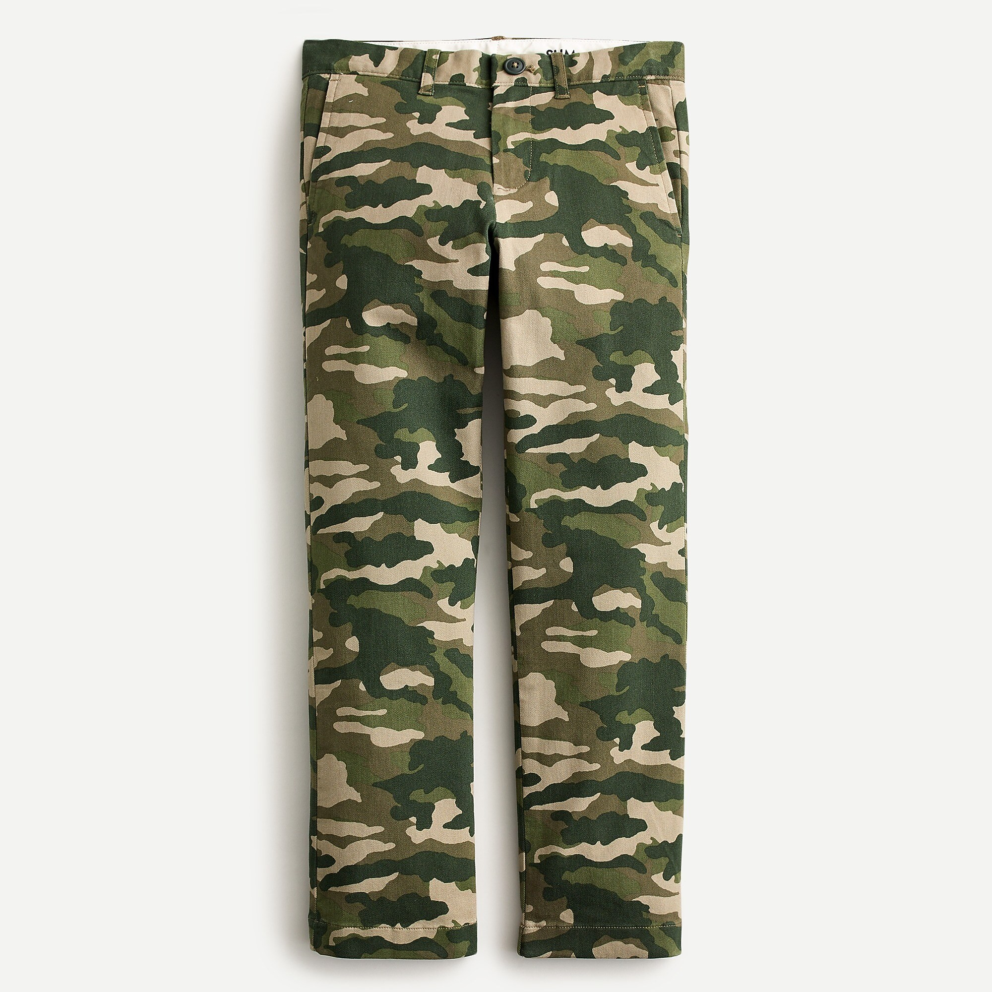 Boys' camo-print stretch chino in slim fit | J. Crew US