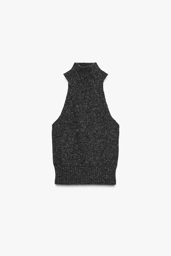 HALTER WOOL TOP | Zara US