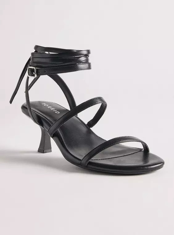 Strappy Wrap Heeled Sandal (WW) in Gold | Torrid (US & Canada)