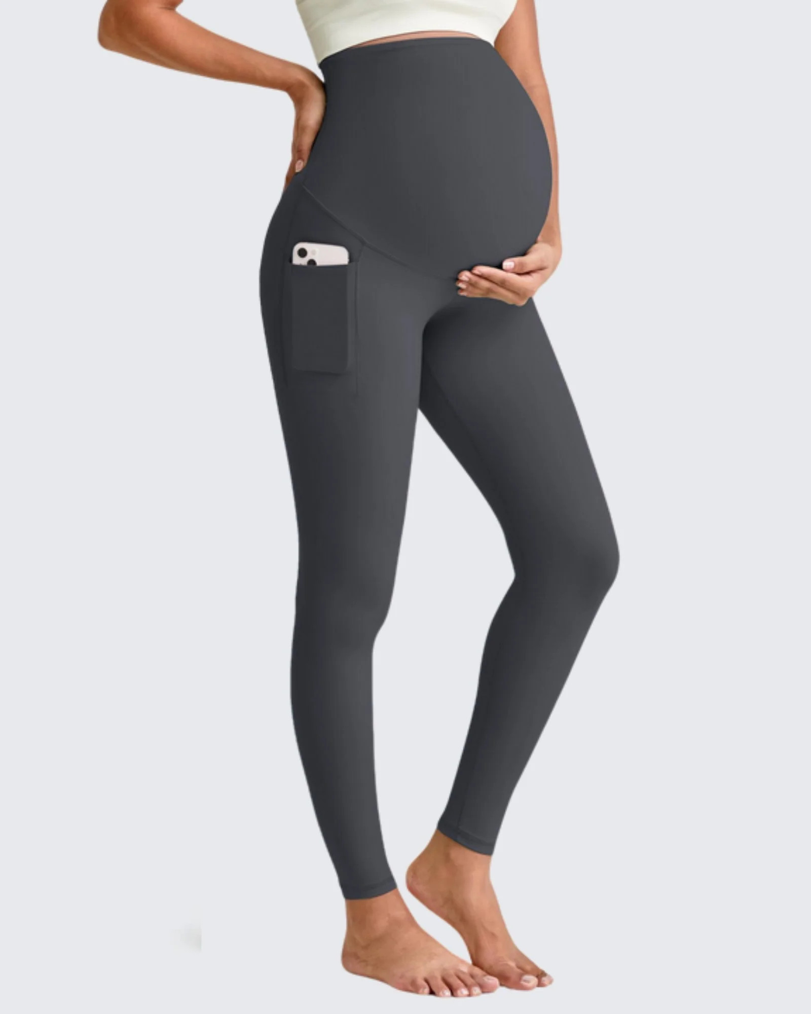BareFeel Maternity Yoga Leggings - Deep Grey / M / 29 inseam | g4free activewear