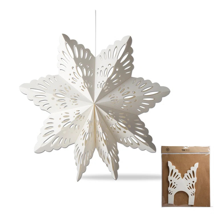 TAG Snowflake Paper Hanging Decor Decoration Ornament Home Decor | Wayfair | Wayfair North America