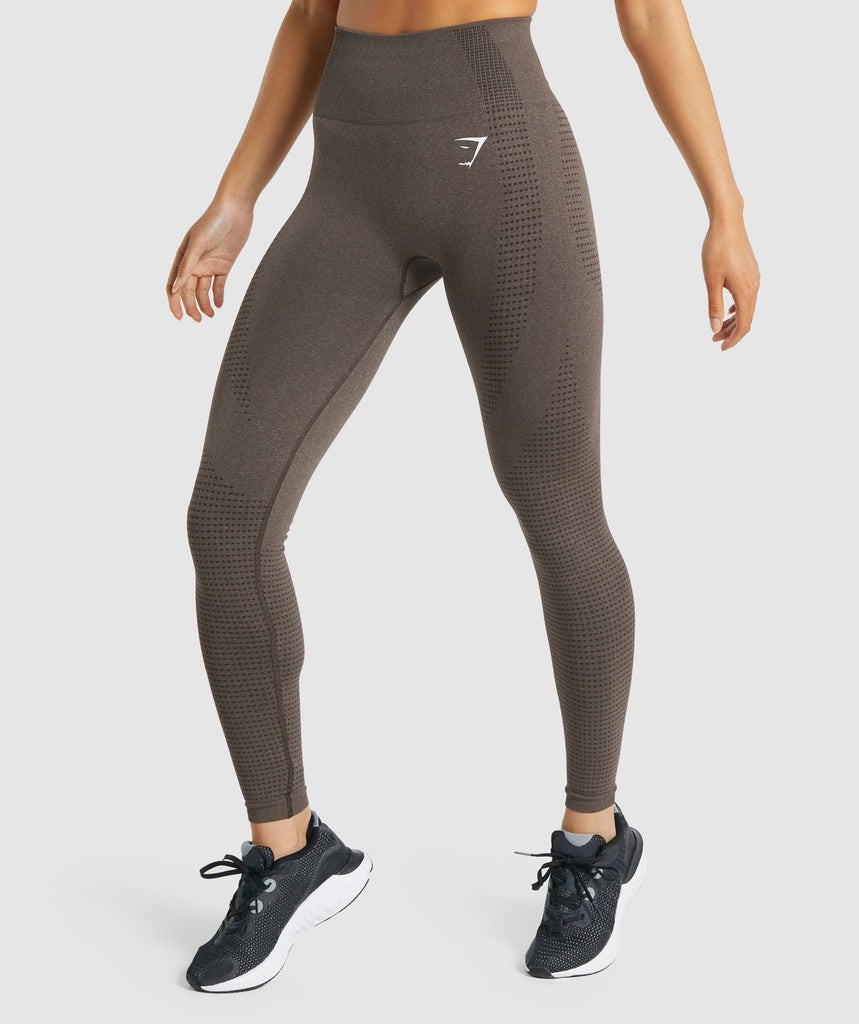 Gymshark Vital Seamless 2.0 Leggings - Brown Marl | Gymshark (Global)