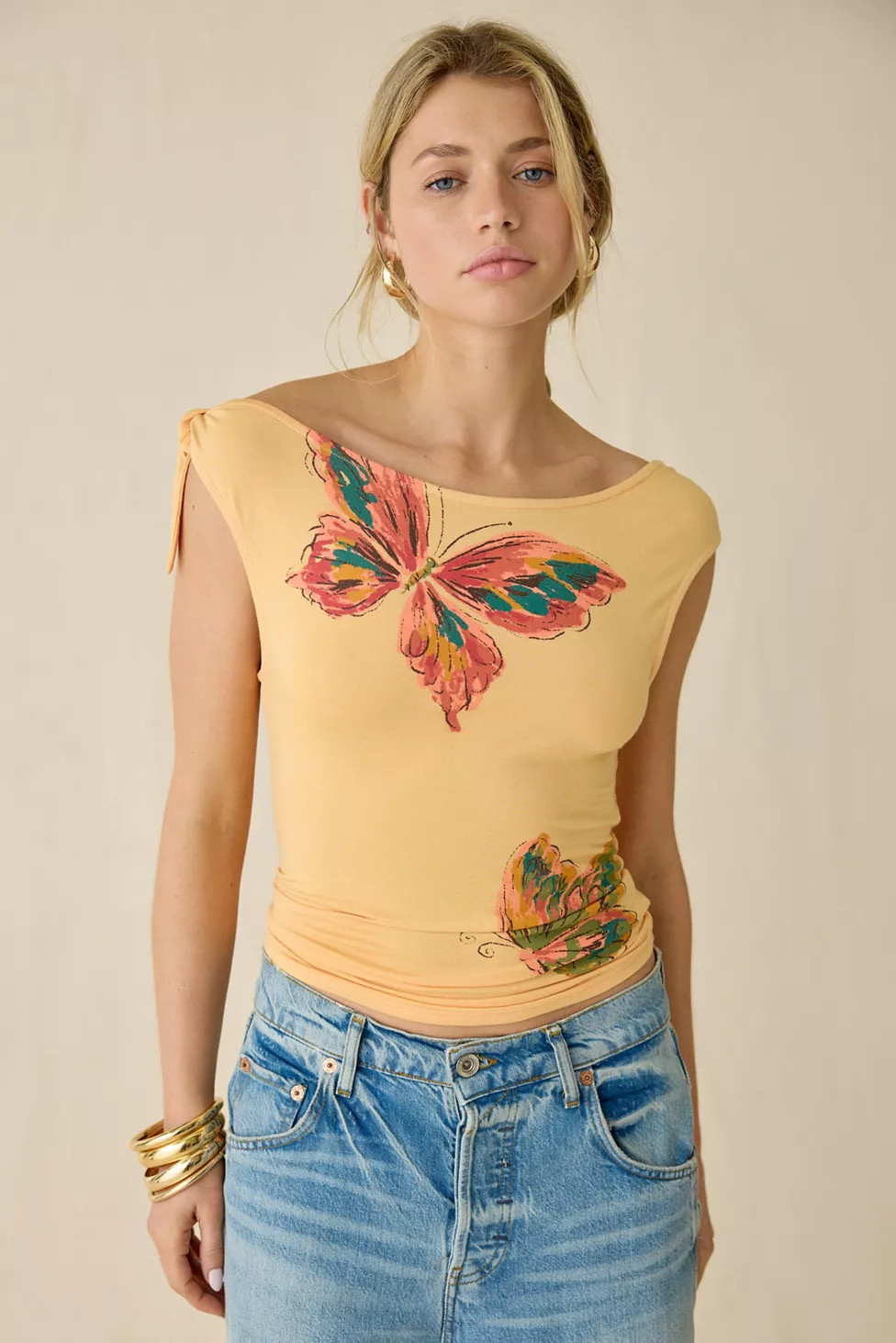 UO Kiss Me Later Graphic Asymmetric Off-The-Shoulder Top | Urban Outfitters (US and RoW)