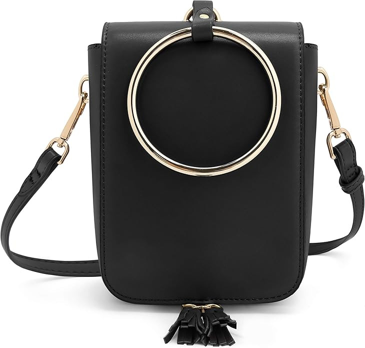 Miss CeCe Top Handle Purse Tassel cellphone Metal Ring handbags for Women Small Crossbody Shoulde... | Amazon (US)