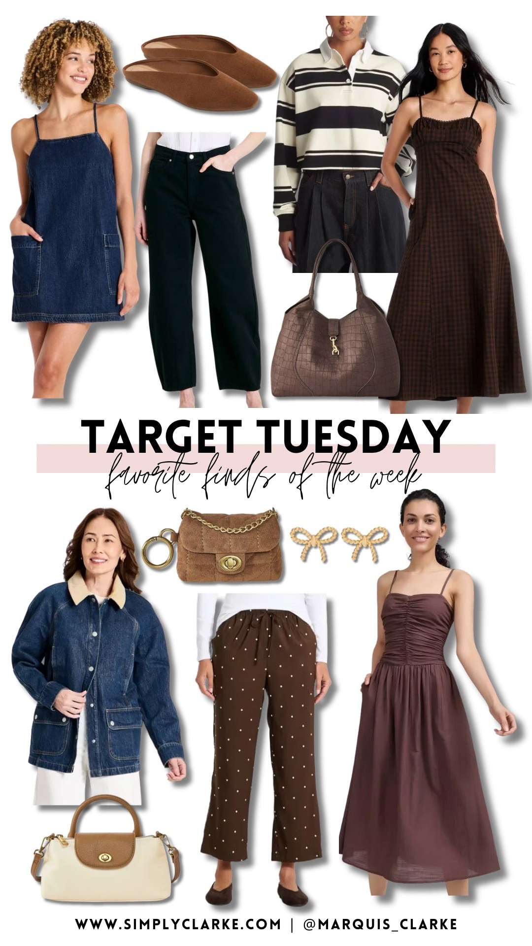@Target has the cutest new fall finds! I’m loving all the brown and denim! 

Target outfit / fall style / target style / fall dresses / fall denim
