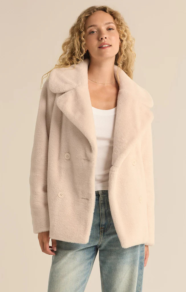 Gem Double Breasted Faux Fur Coat | Z Supply
