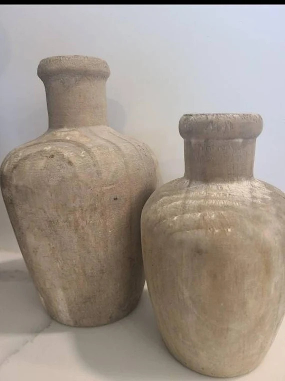 Ash Wood Table Vases (Set of 2) | Etsy (US)