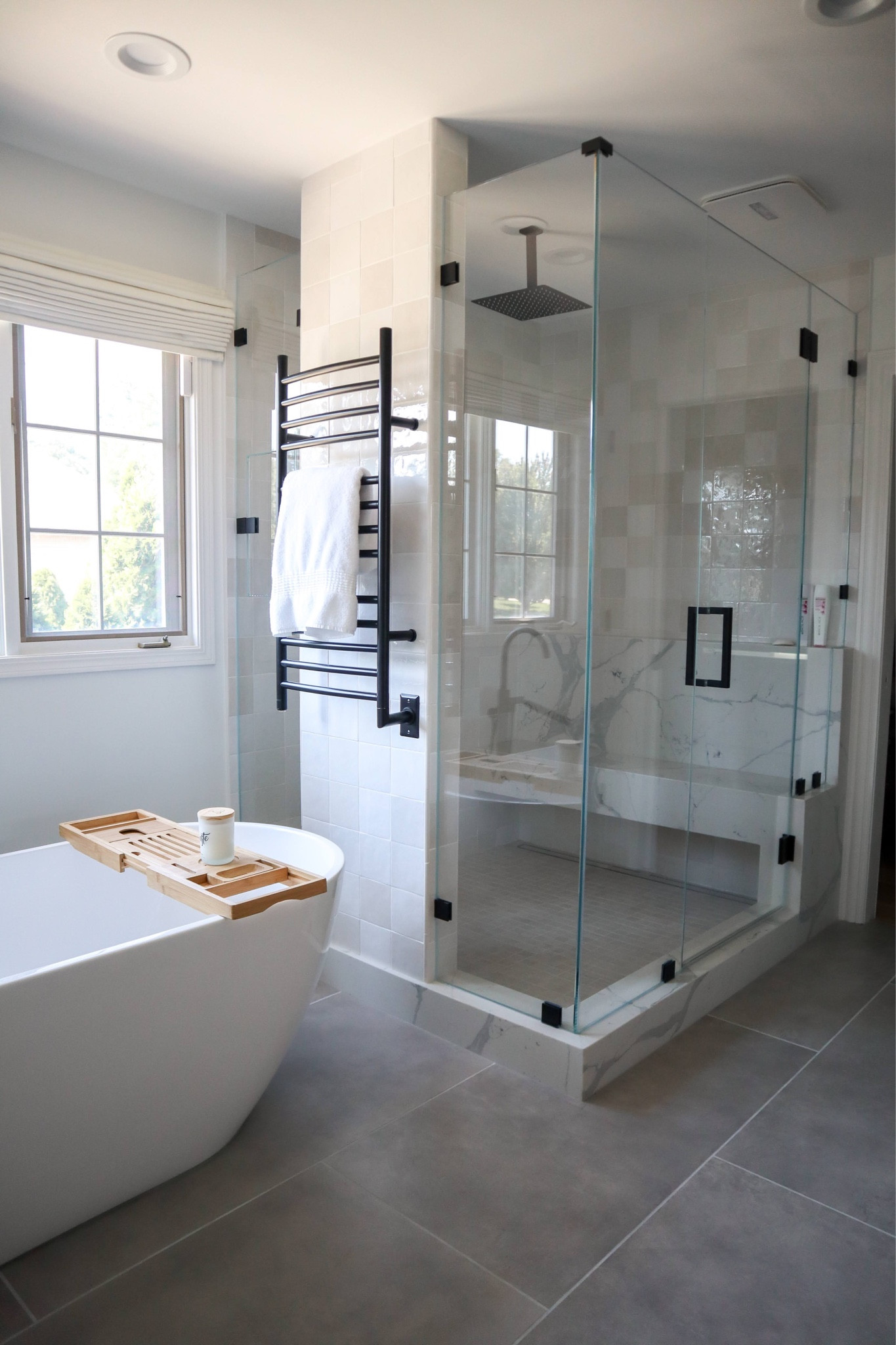 Bathroom shower heated towel rack tub 

#LTKFind #LTKfamily