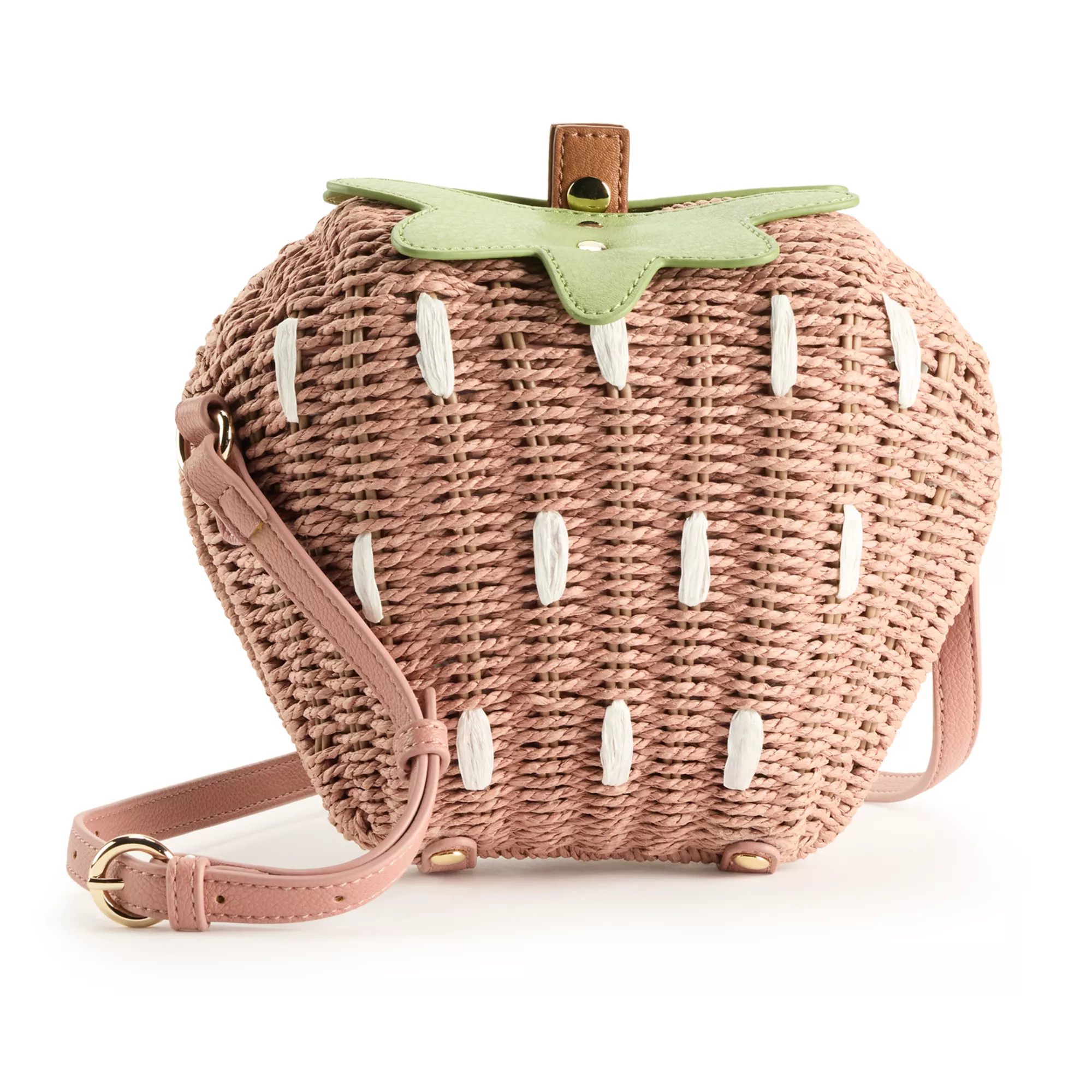 Women's LC Lauren Conrad Strawberry Wicker Crossbody Purse | Kohl's