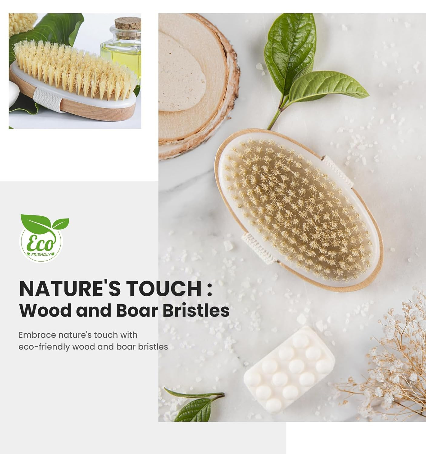 Dry Brushing Body Brush, POPCHOSE Exfoliating Body Scrubber for Flawless Skin, Natural Bristle Dr... | Amazon (US)