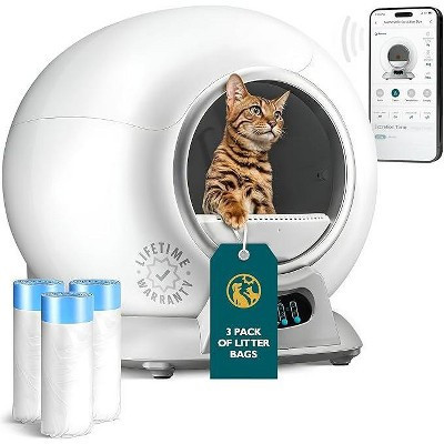 PetCove Self-Cleaning Automatic Litter Box – Smart Auto Cat Litter Box with App Control, Odor Removal & Safety Sensors + 3 Pack Litter Bags | Target