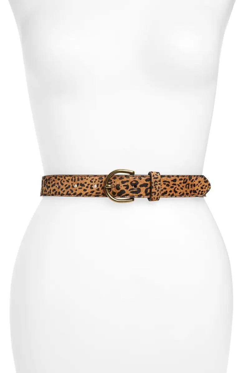 Medium Perfect Genuine Calf Hair Belt | Nordstrom