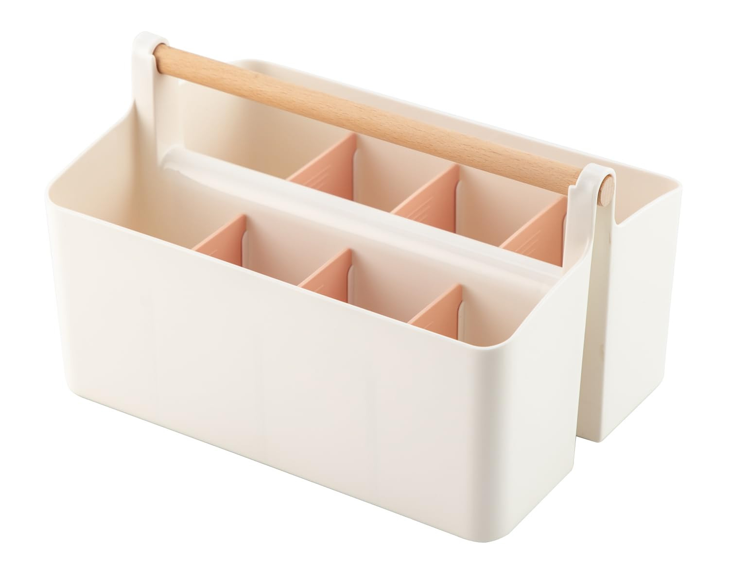 Large Plastic Portable Caddy with Handle, Storage Organizer Bin with Adjustable Dividers for Art Supplies, Crafts, Colored Pencils, Makeup Desk | Amazon (US)