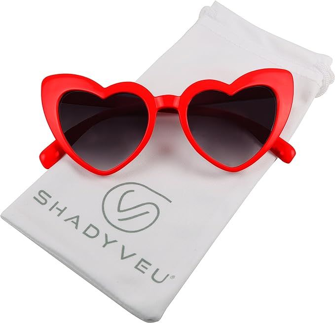 ShadyVEU Trendy Heart Shaped Love Colorful Baby Girl Toddler Ages 2-6 Yrs. Oversize Kids Sunglass... | Amazon (US)