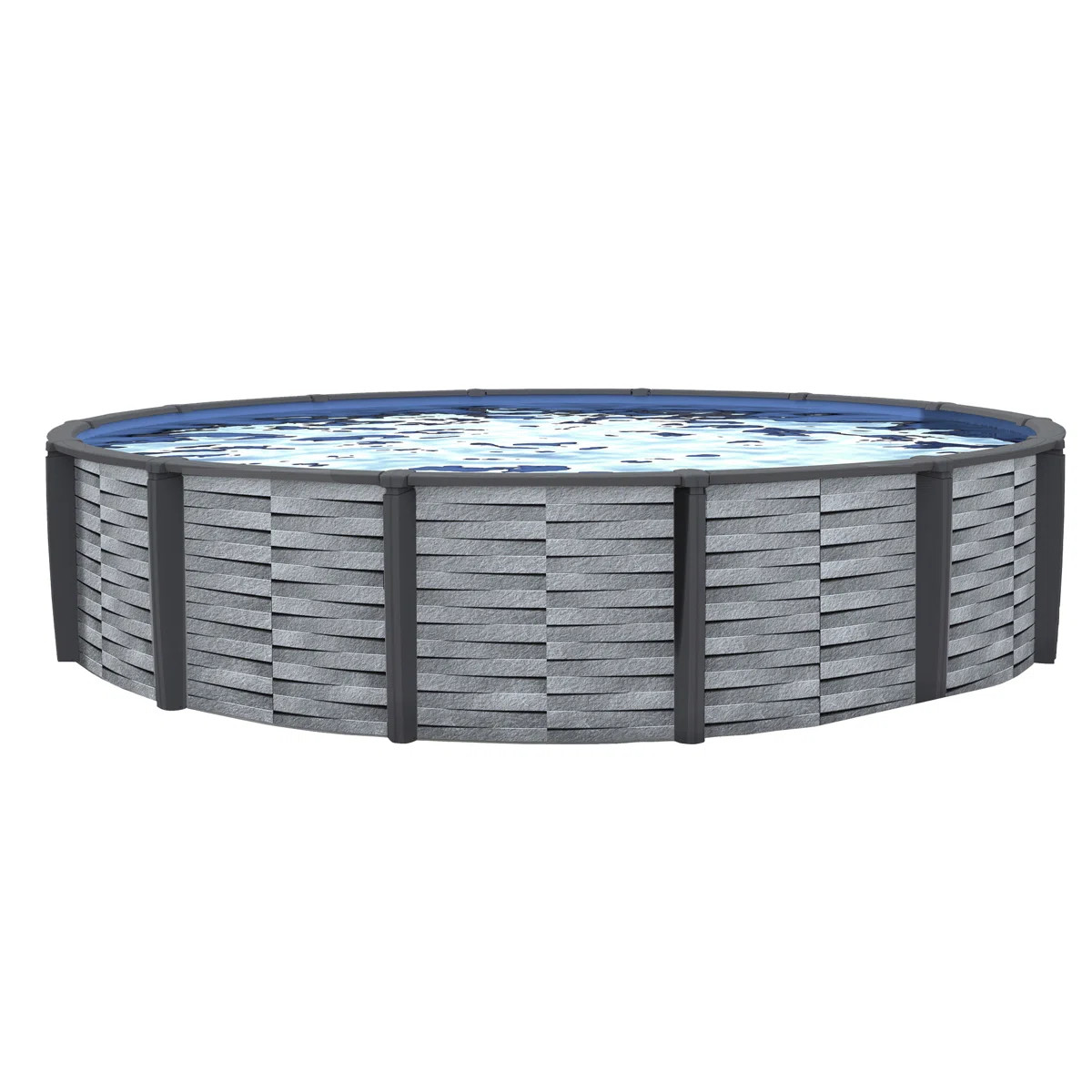 Affinity Steel Round Hard Sided Pool 52'' H x W x L , with Pump Included | Wayfair North America