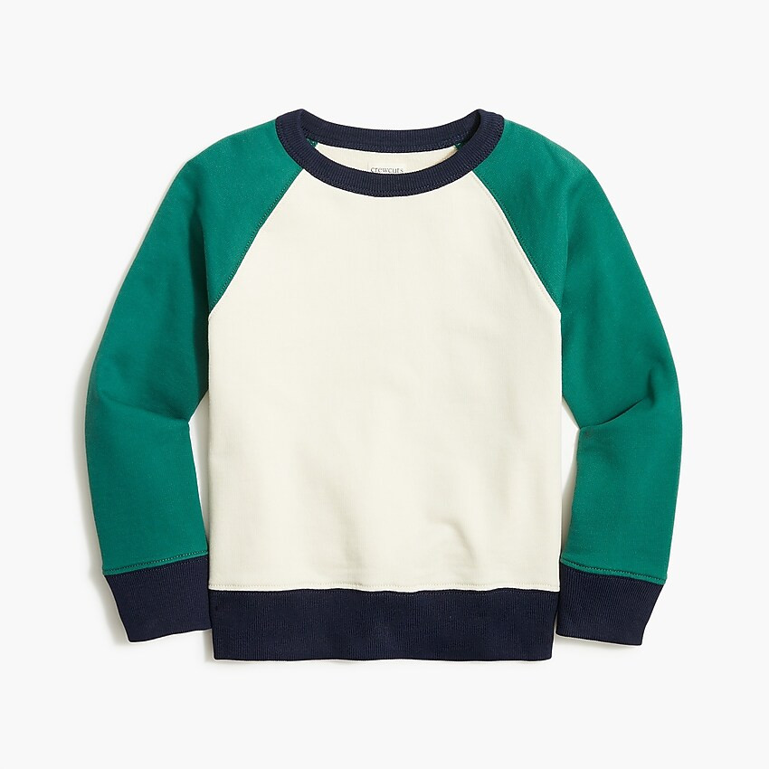 Boys' colorblock baseball crewneck | J.Crew Factory