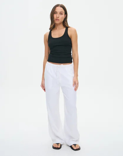 Tie Waist Linen Blend Pant | Glassons (Australia)