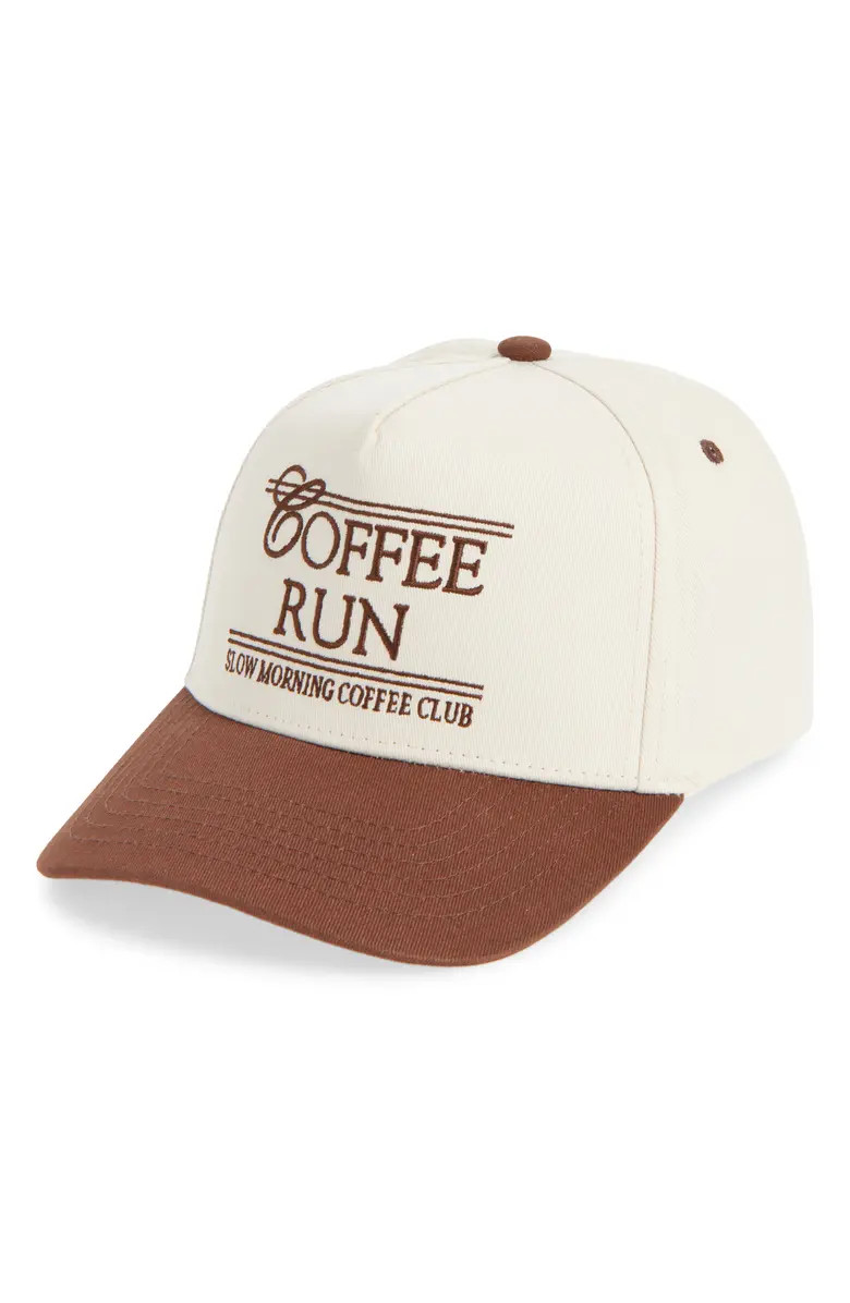 Coffee Run Canvas Snapback Baseball Cap | Nordstrom